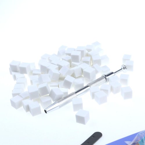 Nail Sponges for Ombre Grabbing Pen Sponge Set 100Pcs for Ombre Nails, Ombre Nail Sponge, Nail Art Design Kits for Aura Nails, Manicure Nail Art Tools, Professional Nail Accessories Tweezer Silver