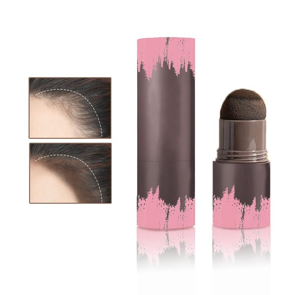 1PCS Hair Powder Hairline Powder Stick,Hair Shading Sponge Pen Waterproof Long Lasting,Root Touch Cover Up Hair-line Powder Filler for Women Girls - Black