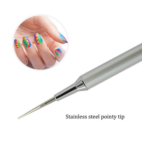 Winstonia Nail Art Water Marble Tool for Watermarbling Pattern Manicure – Pointy Stainless Steel Picker Pen
