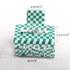 Checkered Hair Claw Clips,Pack of 3,Vintage Green/White Checkered Claw Clips Cellulose Acetate Banana Clips,Nonslip Hair Clamp for Women Girls (Green)