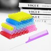 MOODKEY 36PCS Self Grip Small Hair Curlers Heatless Roller Hair Curlers Pro Salon Hairdressing Curler DIY Curly Hairstyle Hair Rollers Tools Rat Tail Comb for Women Medium Short Hair(0.6 x 2.4 Inch)