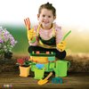 Play22 Kids Gardening Tool Set 12 PCS - Kids Gardening Tools Shovel Rake Fork Trowel Apron Gloves Watering Can and Tote Bag, Toddler Gardening Tools for Kids Best Outdoor Toys Gift for Boys and Girls