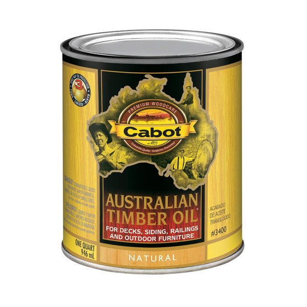 Cabot Australian Timber Oil Wood Stain and Protector, Natural, 1 Quart