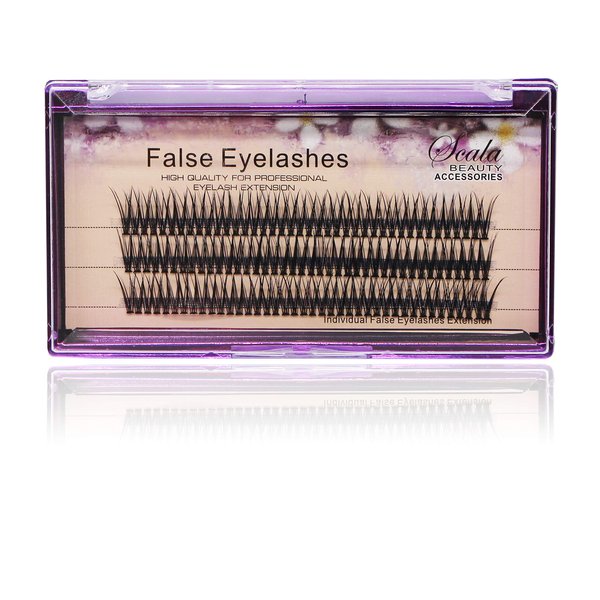 Bodermincer 120pcs 0.10mm Thickness Handmade Fish Tail False Lahses Thick Natural Long Black Individual False Eyelashes Fake Eye Lashes Extensions Makeup Tool (10mm)