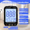 Ammonia Gas Meter NH3 Gas Monitor Sensor Range 0-100ppm, Resolution 0.1ppm with Temperature(℉/℃), Humidity, Backlight Display, Dual Alarm for Poultry, Farm, Home GC-535G