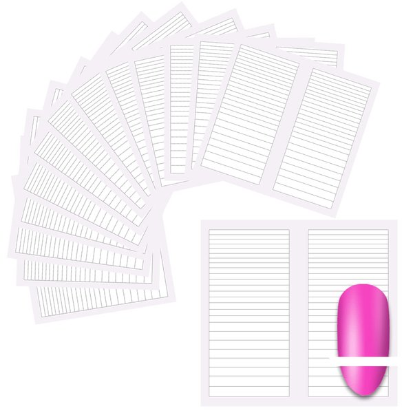 SILPECWEE 4500 Pieces 90 Sheets French Tip Nail Guides Nail Stencils Self Adhesive Nail Art Stickers French Manicure Strips Nail Design Tool French Nail Stickers for Nail Art (Straight Line)