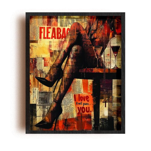 (Unframed) (8x10 Inch) Satin Wall Art Print Of Trendy Retro Fleabag Colorful Poster I Love You It Will Pass - Eco-Friendly Poster, Custom Decor for Home, Office, Bedroom, Bath Room, Living Room, Dini
