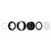 KingVal Replacement 4PCS Brass 1.0" Beadlock Wheel Rims Tyre Rim Offset -3.15mm Wheel Hub 7mm Compatible with Axial SCX24 RC Crawler Car