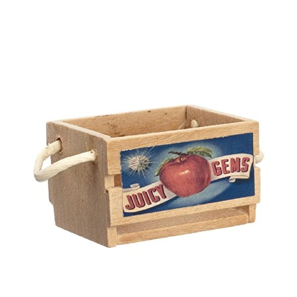 Dollhouse Miniature Empty Wooden Apple Crate by International Miniatures