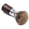Parker Safety Razor, 100% 3-Band Pure Badger Bristle Walnut and Chrome Handle Handmade Shaving Brush - Brush Stand Included