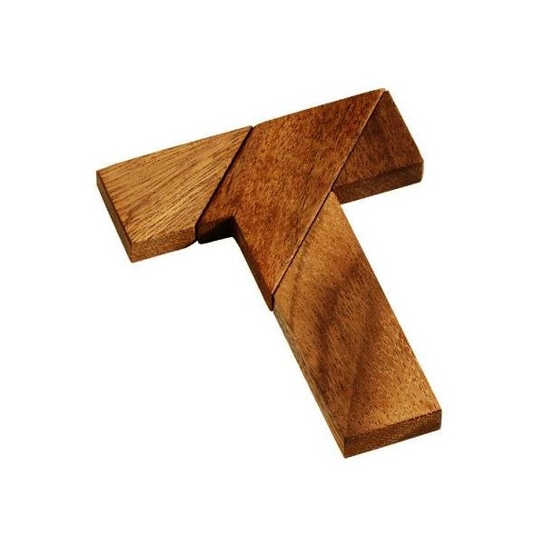 T Puzzle Wooden Brain Teaser