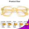 VISOONE Retro Round Anti Eyestrain Metal Medium Eyewear Blue Light Blocking Glasses for Computer Gaming Women Man SANFORD