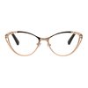 PASTL Womens Reading Glasses Magnified Readers Cateye Spring Hinge Rose Gold +2.5