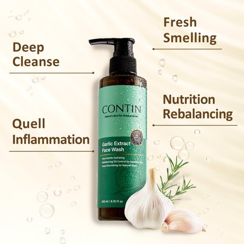 CONTIN Enzyme Plant Extract Face Wash Natural Pore Treatment for Sensitive Skin Gentle Facial Cleanser Skincare for Redness and Bumpy Skin 6.76 oz