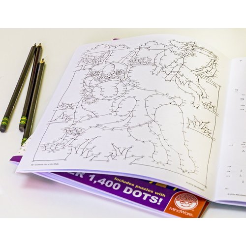 MindWare Extreme Dot to Dot Coloring Book for Kids: Pets - 32 Puzzles, Each Range from 300 to Over 1,400 dots - Ages 8 and up