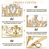 Henoyso 4 Pcs Prom King and Queen Crowns for Men Women King Queen Tiara Crystal Headband Homecoming Costume Party Favor(Gold, Silver, Elegant)