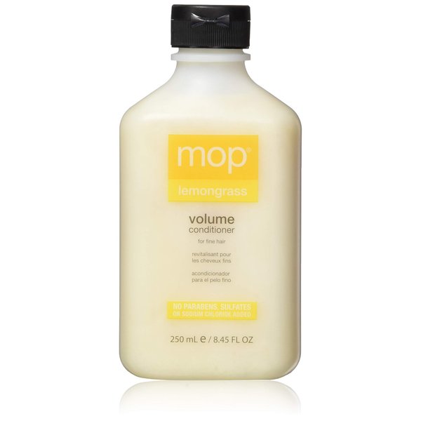 MOP Lemongrass Volume Conditioner For Fine Hair - Chamomile & Lemongrass Extracts Provide Volume, Hydration & Shine, Lightweight Formula