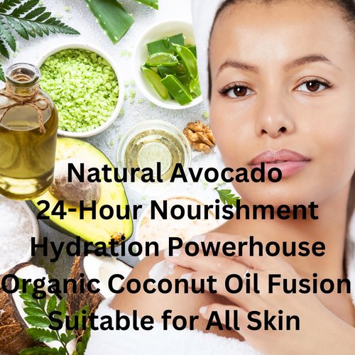 OLAZARAH Skin Aglow Hydrating Avocado & Coconut Oil Infused Body Cream - Natural 24-Hour Moisturizer for Nourished, Silky Smooth Skin, 10 Fl. oz