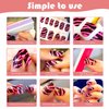 DANNEASY 16 Sheets Nail Polish Strips Full Nail Wraps Self Adhesive Nail Polish Stickers Nail Strips Sticker Nails for Women Nail Art with 1pc Nail File, Cuticle Stick (Gradient Glitter)