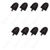 Honbay 30PCS Plastic Disposable Mini Ice Cream Dessert Spoons Shovels Pudding Yogurt Spoons for Family or Party (Black and white)
