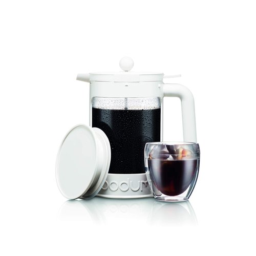 bodum Bean Cold Brew Coffee Maker, 51 Oz, Bright White
