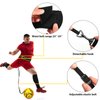 2 Pcs Soccer Kick Throw Trainer Adjustable Waist Belt Soccer Return Trainer Net for Kids Adults Soccer Ball Net Kicker Solo Soccer Kick Practice Training Equipment Aid, Fits Ball Size 3, 4, 5(Yellow)