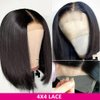 MIMORE Frontal Bob Wig 4x4 Bob Closure Wigs Human Hair 150% Density Short Straight Bob Wig Human Hair Glueless Wigs Human Hair Pre Plucked Hairline with Baby Hair 14” Human Hair Wigs for Black Women