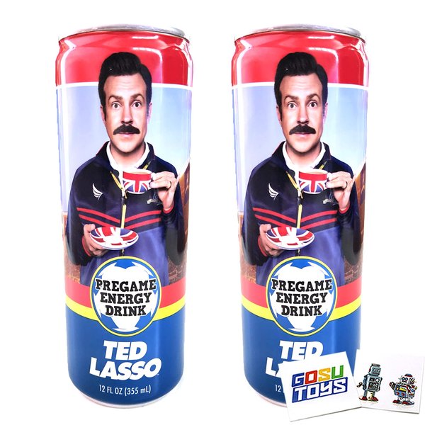 Ted Lasso Pregame Energy Drink (2 Pack) with 2 Gosutoys Stickers