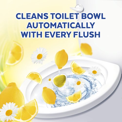 Lysol Automatic In-The-Bowl Toilet Cleaner, Cleans and Freshens Toilet Bowl, Lemon Breeze Scent, 2 Count (Pack of 1)