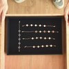 JETEHO Black Velvet Stackable Jewelry Tray Showcase Display Stackable Necklace Bracelet Ring Showcase Display Empty Plate