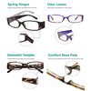 Eyekepper 4-Pack Beautiful Colors Spring Hinge Rectangular Reading Glasses +1.25