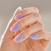 KISS imPRESS No Glue Mani Press-On Nails, Color FX, 'Fly Up', Silver, Short Size, Oval Shape, Includes 30 Nails, Prep Pad, Instructions Sheet, 1 Manicure Stick, 1 Mini File