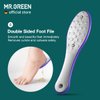 MR.GREEN Foot File Double Sided Pedicure Foot Care Tools Professional Callus Remover Foot Rasp Stainless Steel Foot Scrubber for Feet (Purple)