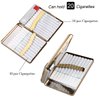 Moonwbak Cigarette Case Lighter, Metal Full Pack 20 Regular Cigarettes Box Holder USB Rechargeable Cigar Lighter Flameless Windproof with USB Cable Best for Birthday Gifts (Tiger)