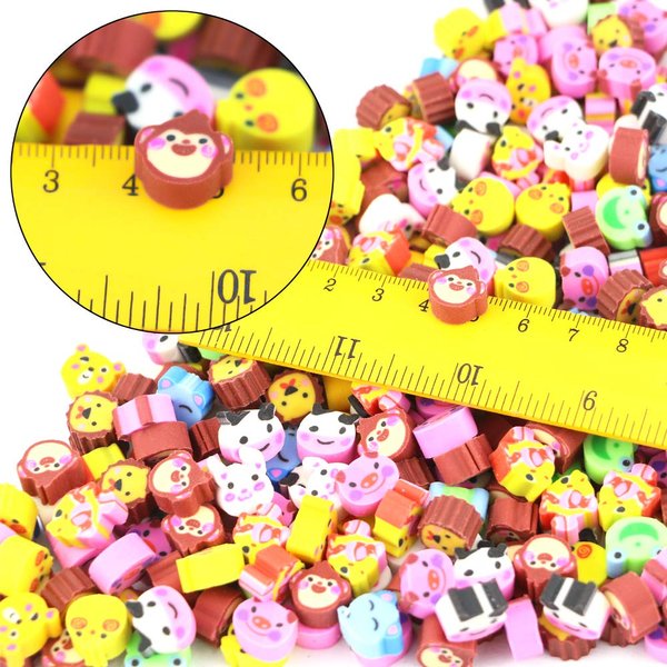 Pralb 1000PCS Miniature Assorted Animals Collection Pencil Top Erasers, Adorable Animal Designs Won't Smudge Or Tear Paper,Eraser Caps Style Great For Homework Rewards, Party Favors, And Art Supplies.