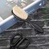 Barber Fade Brush, 2 PCS Professional Horse Bristle Hair Brush Barber Neck Duster Cleaning Brush with Handle Hair Brush for Detangling, Smoothing, Restores Shine,Barber Supplies, Beard Brush for Men