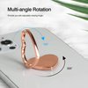 2 Packs Glossy Finish Love Heart Shaped Cell Phone Ring Holder Stand, 360 Degree Rotation Finger Ring Kickstand with Polished Metal Phone Grip (Rose Gold)