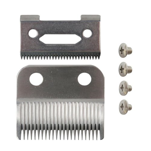 Pair of Cutting Blade and Guard Blade Replacement for Wahl Clipper 2 Hole Clipper Blade