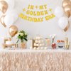 In My Golden Birthday Era Banner, Glitter Gold Happy Birthday Banner Golden Birthday Party Banner for Singer Birthday Party Decorations
