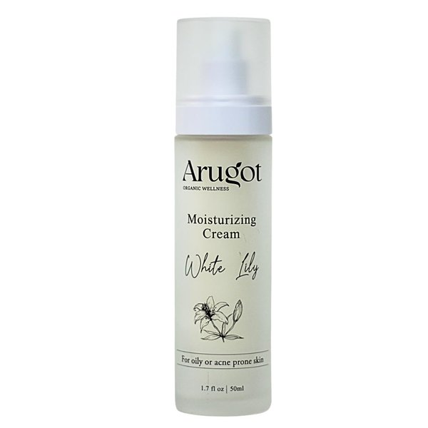 Arugot White Lily Organic Verbena Lightweight Day Cream for Acne & Pimple Prone Skin, Skin Clearing Moisturizer for Face & Neck, Made in Israel, 1.7 ounces