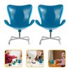 Zerodeko 2 PCS 1: 6 Scale Dollhouse Miniature Plastic Chair, Miniature Chair Model Dollhouse, DIY Mini Chairs Simulation Armchair Backrest Swivel Egg Chair for Dollhouse Decor Accessories