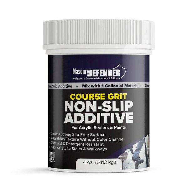 Coarse Grit, Clear Anti Slip Paint Additive Floor Grip for Acrylic Sealers & Paints, 4 oz. for 1 Gallon - Non Skid Paint Additive Creates Strong Slip Resistant Surface & Adds Gritty Texture