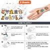 Zoo Temporary Tattoos (8 Sheets 97PCS) Jungles Party Decorations Supplies Favors Safari Animals Theme Birthday Cute Stickers Christmas Gifts for Boys Girls Class School Prizes Carnival