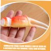 BESTonZON 3pcs Shrimp Model Decor Realistic Crab Claw Toy Adorable Fake Crab Leg DIY Supplies Simulation Crab Claw Artificial Faux Crab Claw Simulated Toy Dining Table PVC Accessories