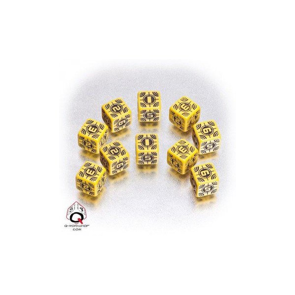 Q-Workshop Axis and Allis Sniper Dice 5 Board Game, Yellow/Black