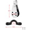 Lind Kitchen 2Sets Stainless Steel Pulley Block with Pad Eye and Screws for Kayak Canoe Boat Anchor Trolley Kit