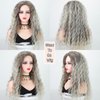 Fencca Layered Blonde Long Curly Wigs for Women Lightweight Synthetic Wavy Wig Mix Color Natural Hair Replacement Wig Fluffy