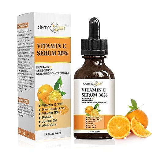 DERMAXGEN 30% Vitamin C Serum for Face, Hyaluronic Acid + Vitamin (B3 + E) + Jojoba + Aloe Vera- Natural & Organic Anti Wrinkle & Skin Rejuvenator Moisturizer Vitamin C for All Skin - Anti Aging Serum (2 FL OZ)