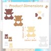 210 Pieces Bears with a Heart CutOut Confetti Baby Shower Cream Brown Paper Confetti Sprinkles Bear Table Confetti for Boy Girl Home Party Table Decorations