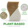 AIRNEX Natural Kitchen Sponge - Biodegradable Compostable Cellulose and Coconut Scrubber Sponge - Pack of 12 Eco Friendly Sponges for Dishes